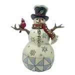 Jim Shore Heartwood Creek - Snowman with Top Hat & Cardinal