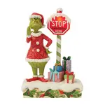 Dr Seuss The Grinch by Jim Shore - Grinch with LED Stop Sign