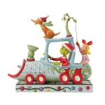 Dr Seuss The Grinch by Jim Shore - Grinch, Max and Cindy Lou on Train