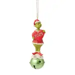 Dr Seuss The Grinch by Jim Shore - Grinch on Bell Dated 2025 Hanging Ornament