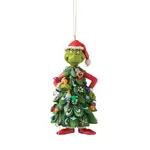 Dr Seuss The Grinch by Jim Shore - Grinch Dressed as Tree Hanging Ornament