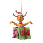 Dr Seuss The Grinch by Jim Shore - Max in Present Hanging Ornament