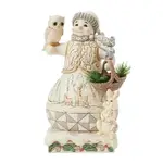 Jim Shore Heartwood Creek White Woodland - Snowman with Basket