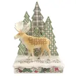 Jim Shore Heartwood Creek White Woodland - Moose with Layered Trees