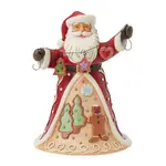 Jim Shore Heartwood Creek Gingerbread Christmas - Santa with Cookie Garland