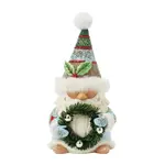 Jim Shore Heartwood Creek - Gnome with Wreath and Fur Hat