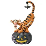 Jim Shore Disney Traditions - Winnie the Pooh - Tigger on Black Jack-o-Lantern - Bat-tastic Fun