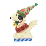 Peanuts by Jim Shore - Snoopy and Woodstock Dog Bowl Sled