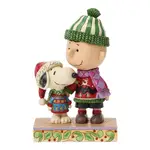 Peanuts by Jim Shore - Snoopy and Charlie Christmas Sweaters