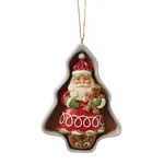 Jim Shore Heartwood Creek Gingerbread Christmas - Cookie Cutter Santa Hanging Ornament