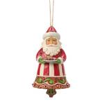 Jim Shore Heartwood Creek Gingerbread Christmas - Santa Bell Hanging Ornament