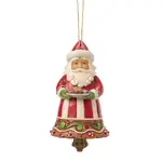 Jim Shore Heartwood Creek Gingerbread Christmas - Santa Bell Hanging Ornament