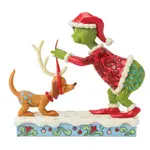 Dr Seuss The Grinch by Jim Shore - Grinch Tying Antlers on Max