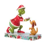 Dr Seuss The Grinch by Jim Shore - Grinch Giving Max a Bone