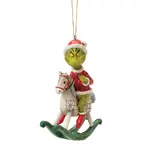 Dr Seuss The Grinch by Jim Shore - Grinch on Rocking Horse Hanging Ornament