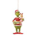 Dr Seuss The Grinch by Jim Shore - Grinch and Cindy Lou with Sign Hanging Ornament