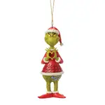 Dr Seuss The Grinch by Jim Shore - Grinch with Heart Hands Hanging Ornament