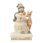Jim Shore Heartwood Creek White Woodland - Snowman Holding Fawn