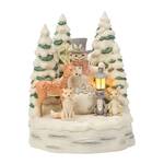Jim Shore Heartwood Creek White Woodland - LED Snowman with Forest