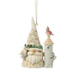 Jim Shore Heartwood Creek White Woodland - Gnome with Birdhouse Hanging Ornament