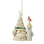 Jim Shore Heartwood Creek White Woodland - Gnome with Birdhouse Hanging Ornament