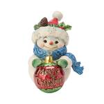 Jim Shore Heartwood Creek - Snowman Ball Ornament Mini Figurine