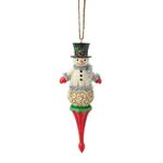 Jim Shore Heartwood Creek - Snowman Finial Hanging Ornament