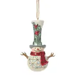 Jim Shore Heartwood Creek - Snowman Tall Top Hat Hanging Ornament