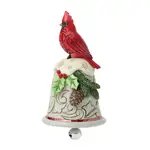 Jim Shore Heartwood Creek - Cardinal Perched on Bell Pint Sized Figurine