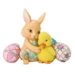 Jim Shore Heartwood Creek - Easter Bunny Hugging Duckling