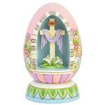Jim Shore Heartwood Creek - Easter Rejoice LED Egg Diorama