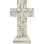 Joseph's Studio - Memorial Cross with Roses Garden Statue