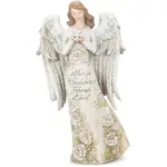 Joseph's Studio - Memorial Angel with Dove Garden Statue