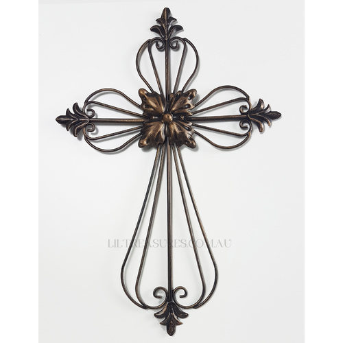 Roman Inc Iron Scroll Wall Cross Large