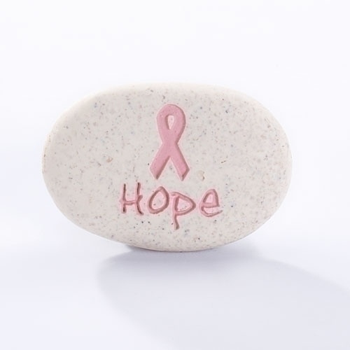 Hope Stone - Pink Ribbon Breast cancer trinket