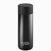 Frank Green Reusable Bottle - Ceramic 595ml Black Push Button