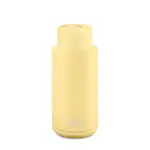 Frank Green Reusable Bottle - Ceramic 1L Buttermilk Push Button Lid