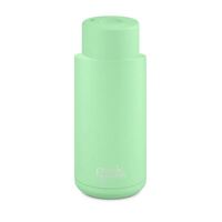 Frank Green Reusable Bottle - Ceramic 1L Mint Gelato Push Button