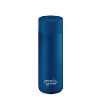 Frank Green Reusable Bottle - Ceramic 595ml Deep Ocean Push Button