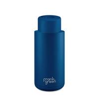 Frank Green Reusable Bottle - Ceramic 1L Deep Ocean Push Button