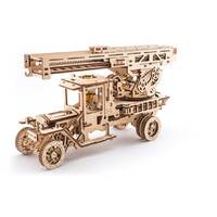 Ugears Wooden Model - Fire Truck with Ladder