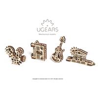 Ugears U-Fidget Wooden Model - Creation (Set of 4)