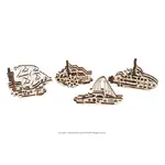 Ugears U-Fidget Wooden Model - Ships (Set of 4)