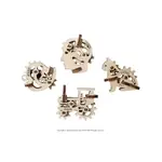Ugears U-Fidget Wooden Model - Tribiks (Set of 4)