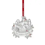 Waterford Crystal Silver 2016 Six Geese a Laying Ornament