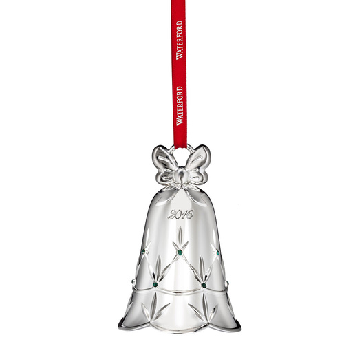 Waterford Crystal Silver 2016 Lismore Bell Ornament