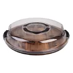 Alfresco Lane Acacia Wood 5 Compartment Round Grazing Platter with Lid