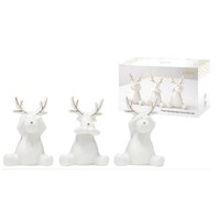 Glimmer Three Wise Reindeer Decoration Set