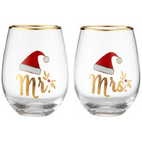 Joyful - Mr and Mrs Glass Tumbler 2 Pack