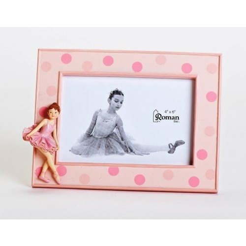 Roman Inc Exclusive Ballerina and Pink Dots Photo Frame